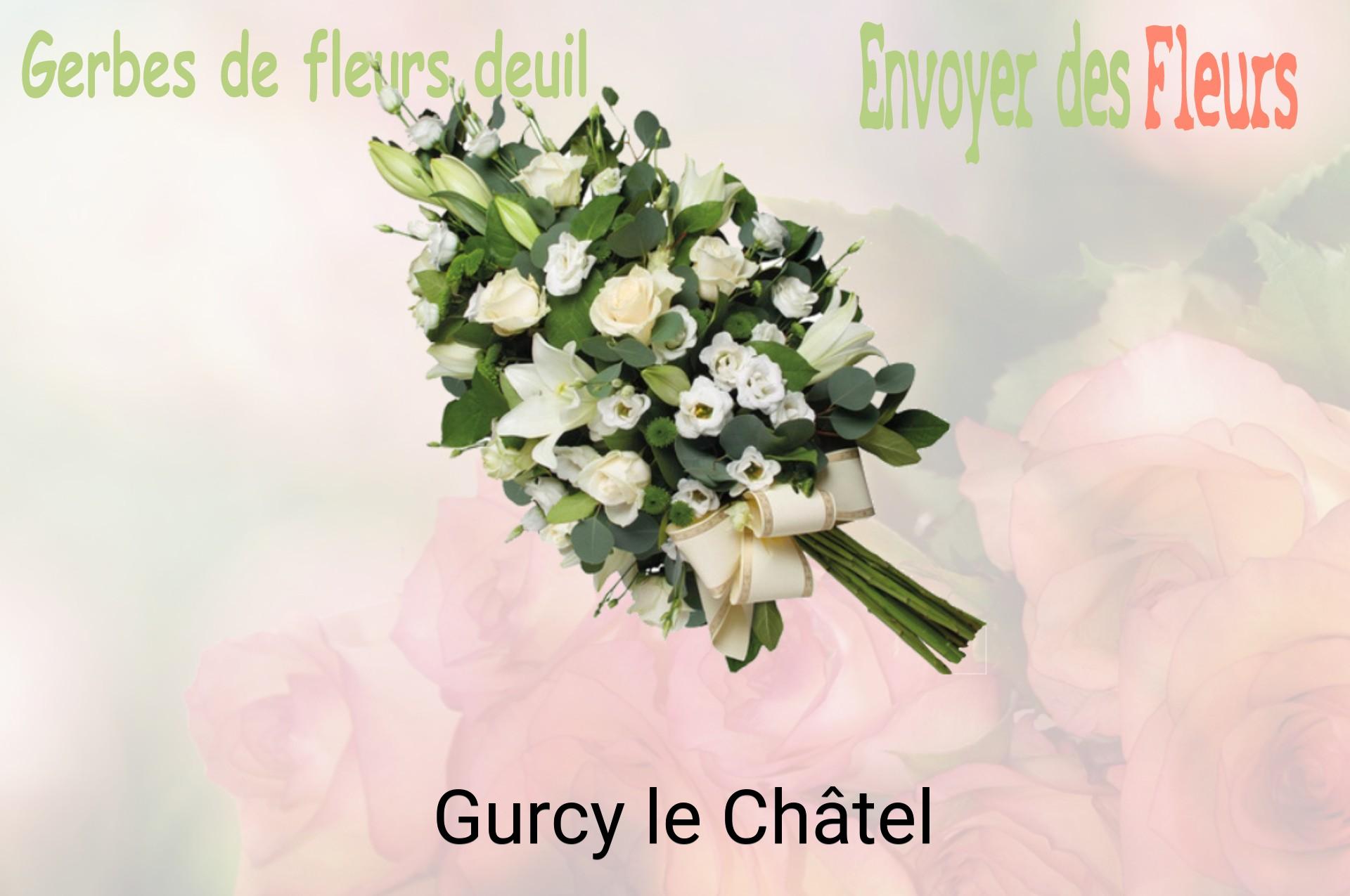 Gerbe de fleurs de deuil livrée à Gurcy-le-Châtel